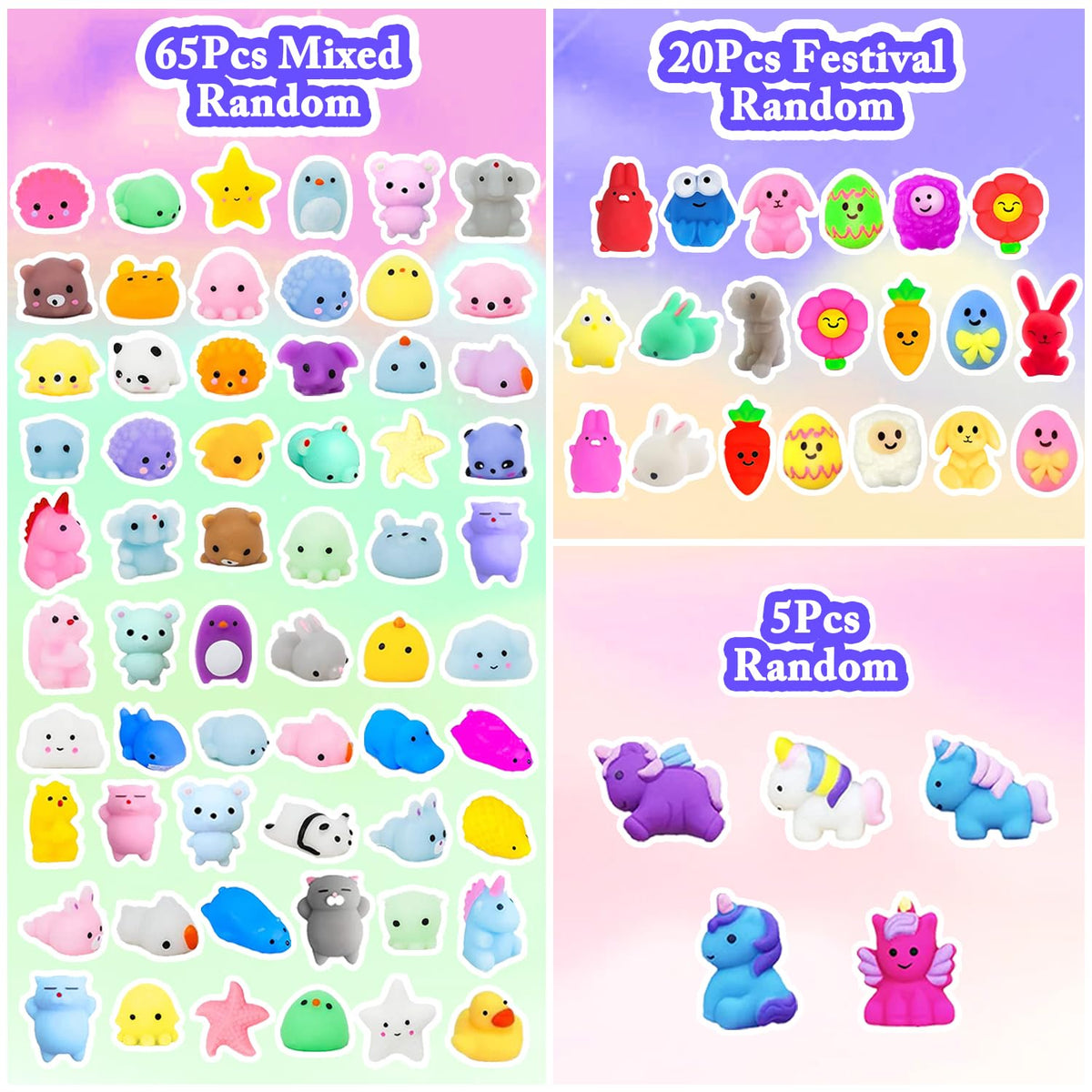 SUNPROUND Mochi squishy animals assortment for tactile learning and fidget play