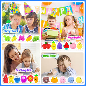 SUNPROUND soft TPR squishies: non-toxic and easy to clean for repeated use.