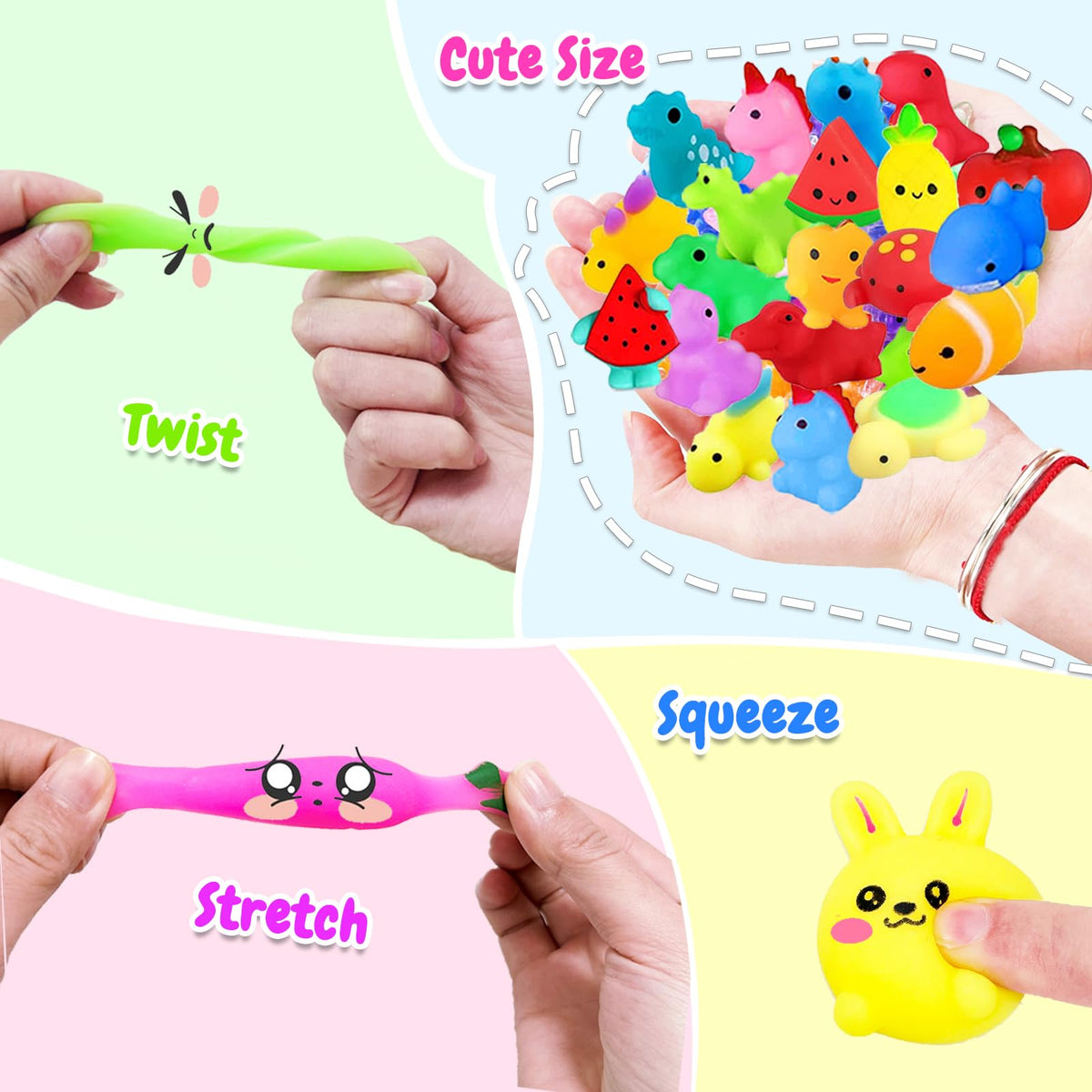 SUNPROUND Squishies soft texture close-up highlights plush, slow-rise feel for soothing play.