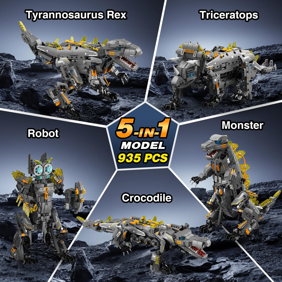Sunrad 5-in-1 RC kit T-Rex model for hands-on engineering fun