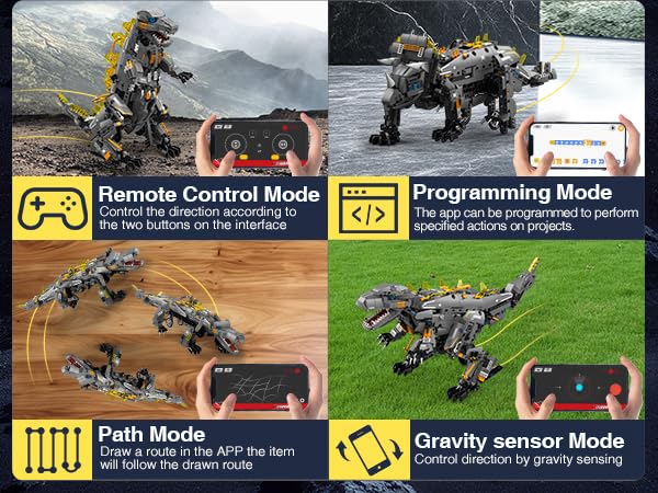 Sunrad 5-in-1 RC kit Triceratops model for creative construction