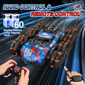 Sunrad 8WD gesture RC car top view with gesture watch for easy control.