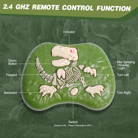 Sunrad-dino-remote-control-ergonomics fits small hands for easy control.