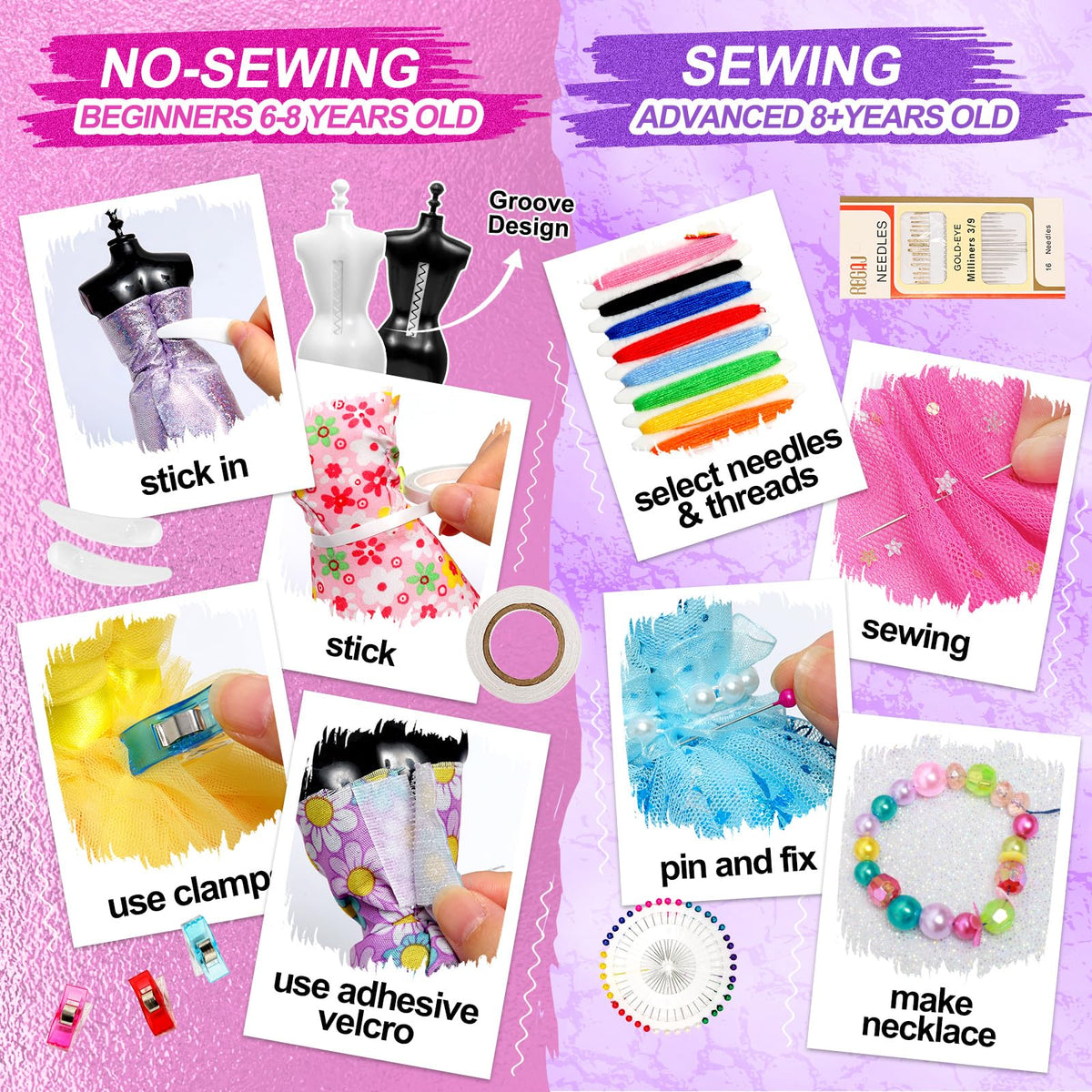 Sunrad dress templates and instruction guide to start easy sewing projects.
