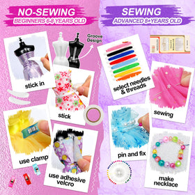 Sunrad dress templates and instruction guide to start easy sewing projects.