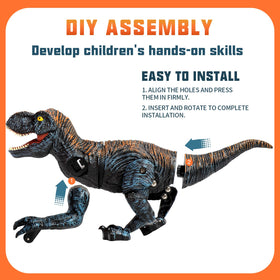 Sunrad mini RC dinosaur on a table for versatile play setups