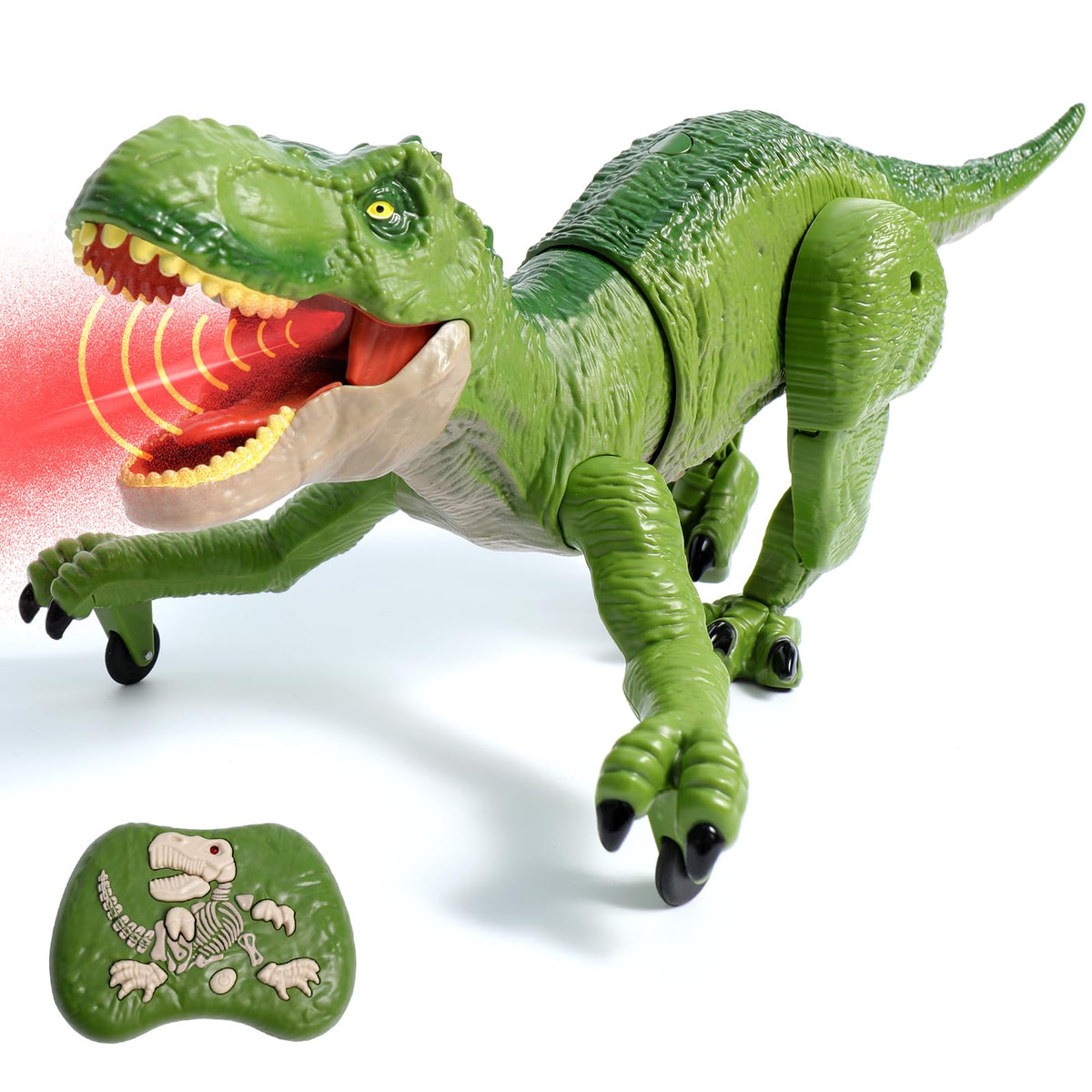 Sunrad remote-dino-walking showcases lifelike movement for imaginative play.