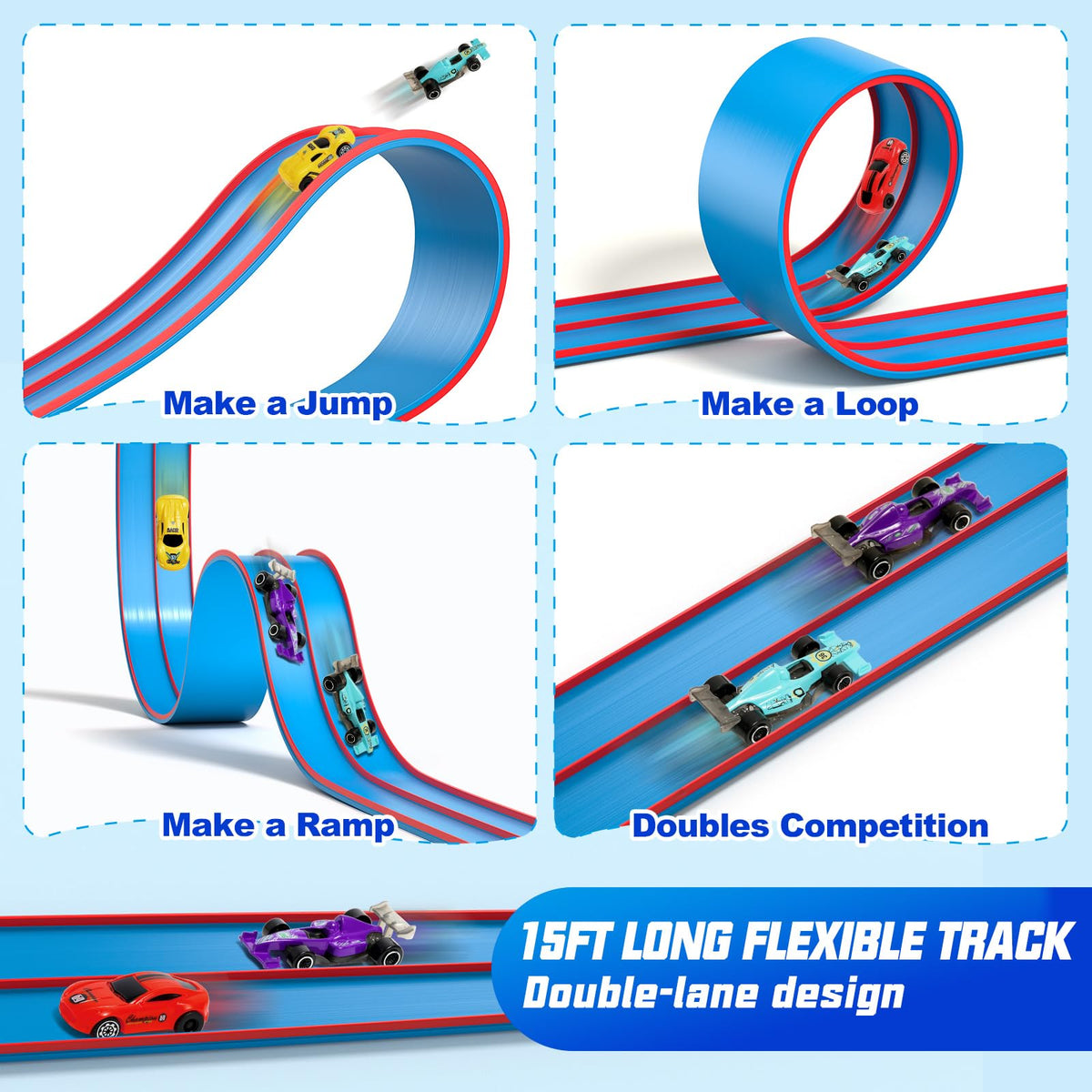 Sunrad suction cups grip smooth surfaces for stable racing.