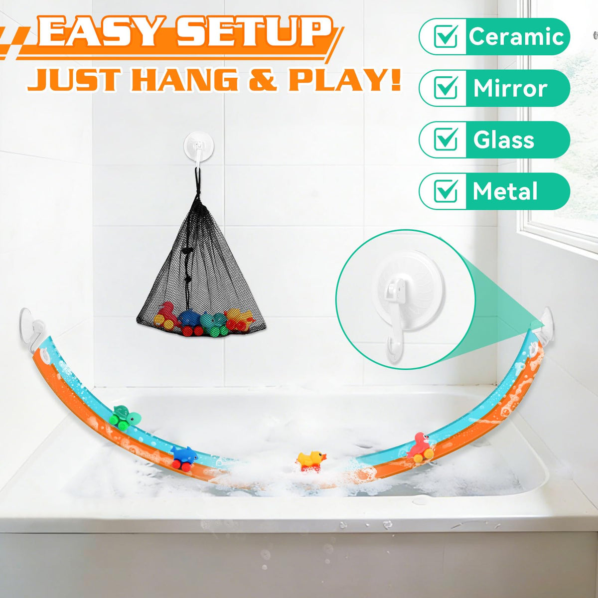 SunRiMax toddler-friendly bath time set sparks imaginative car-race fun