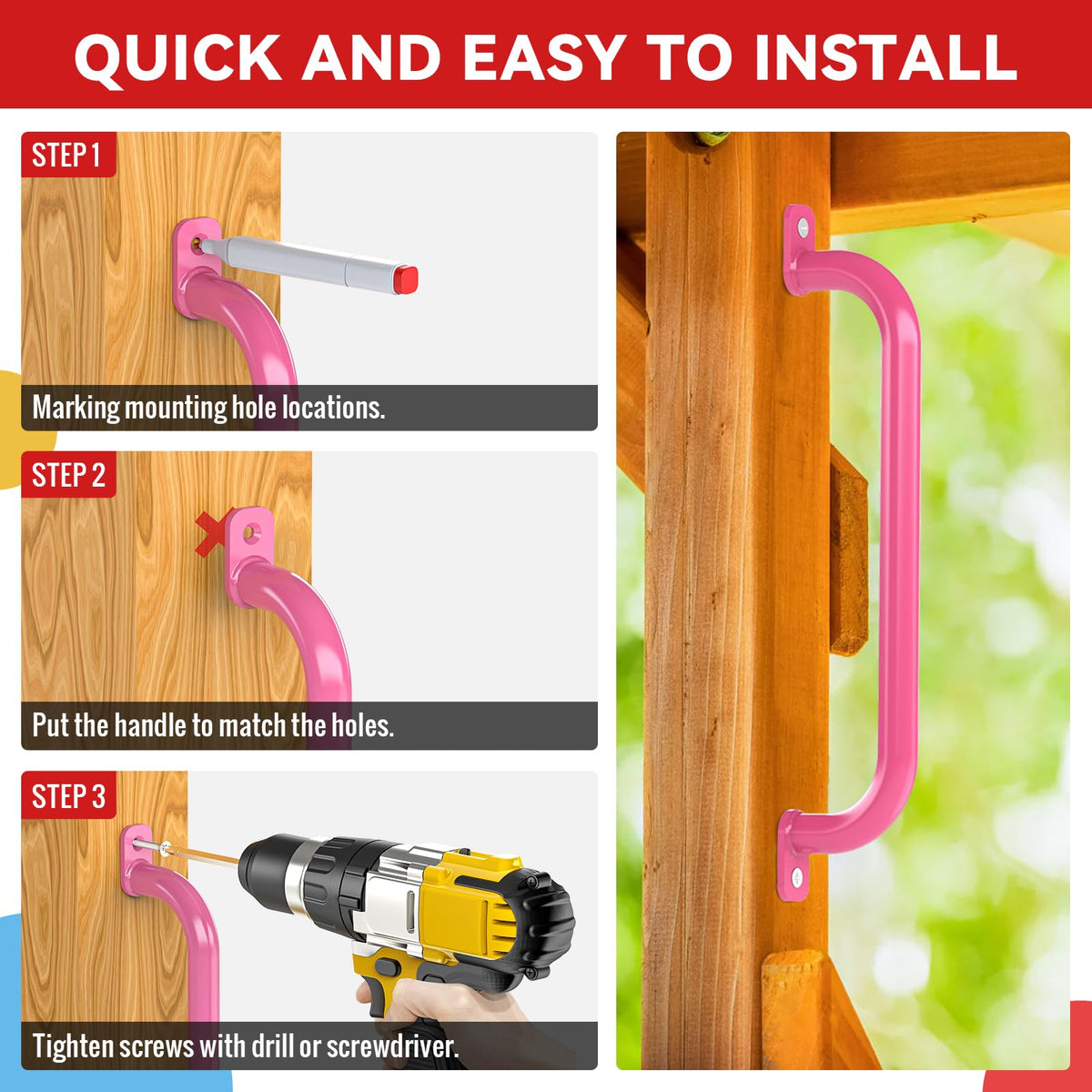 SUNSHINE FARMRE assembly-guide-wood-post shows easy mounting to wood posts