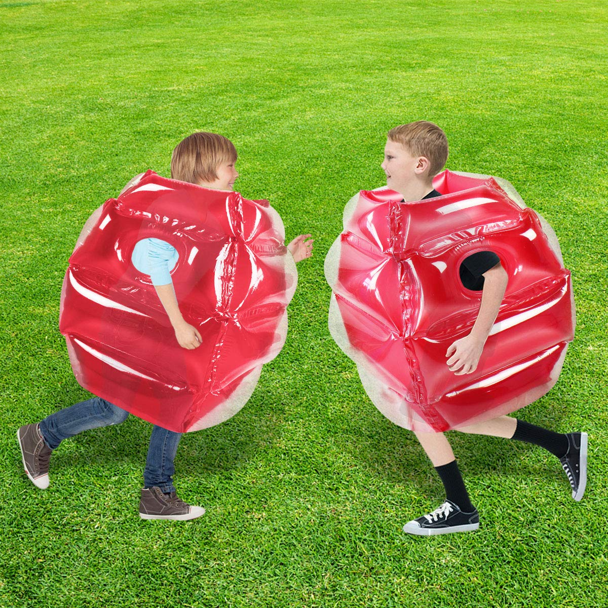 SUNSHINEMALL Sumo Balls heavy-duty PVC detail ensures durability during active play.