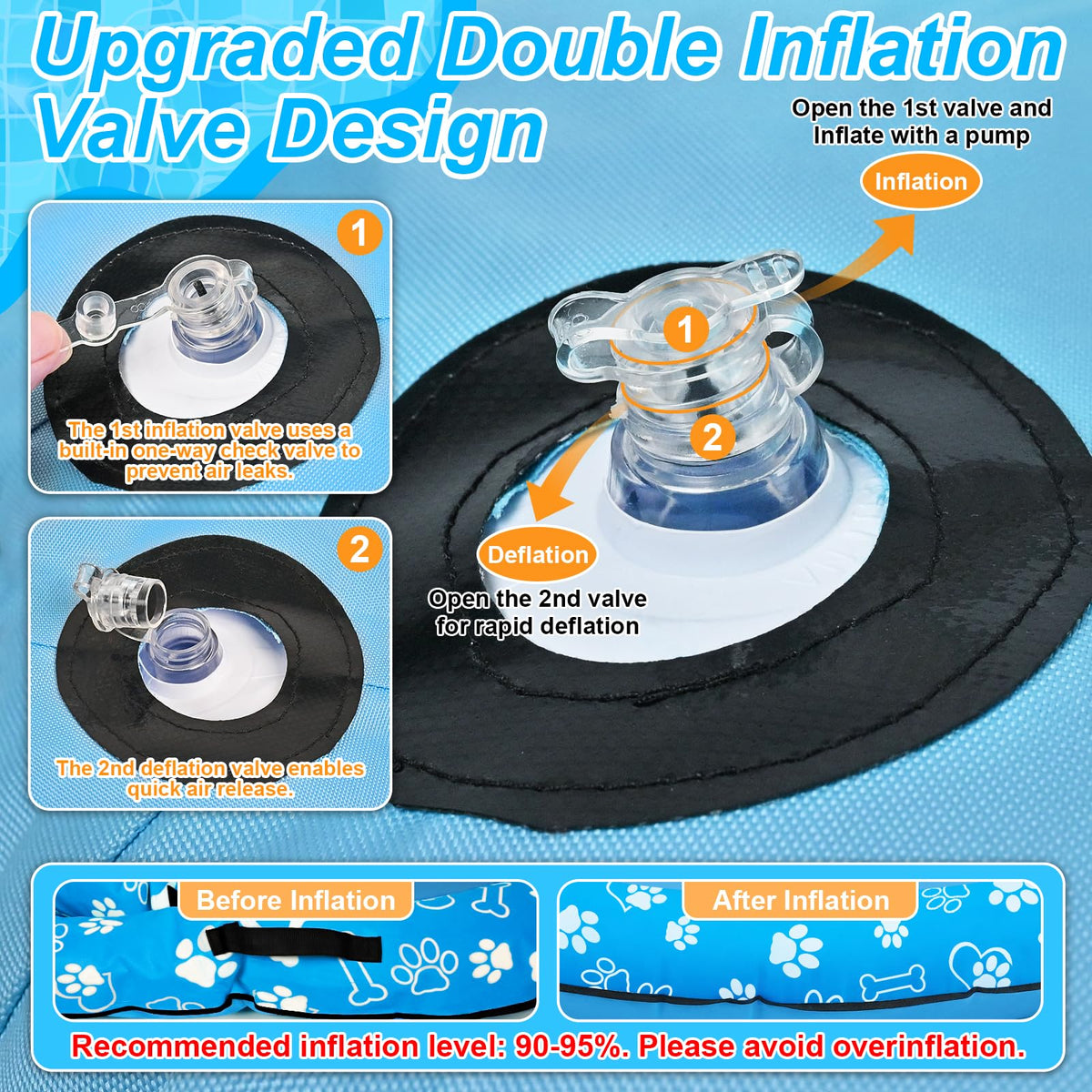 Sunwinx blue design with paw prints invites playful pool fun for dogs.
