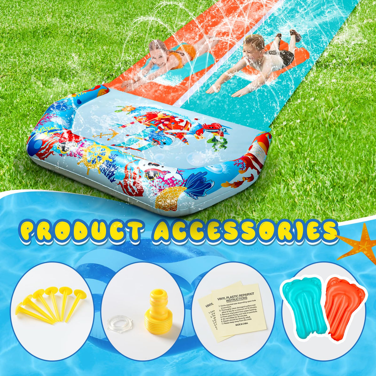 Suonncudst backyard summer setup enables easy assembly and instant play