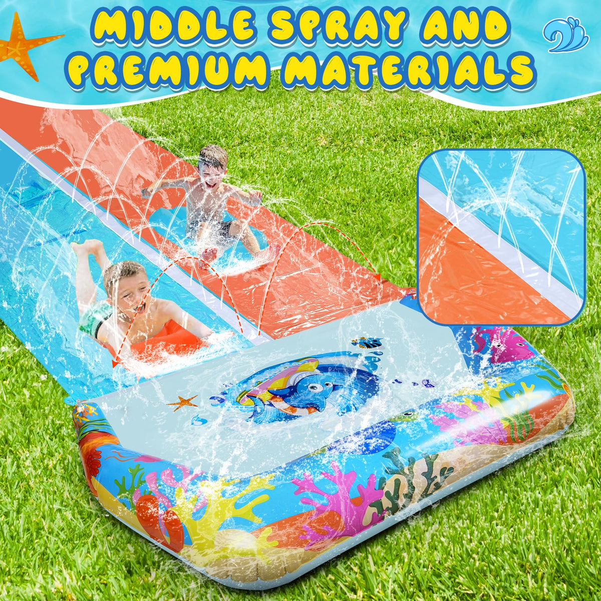 Suonncudst two bodyboards included for tandem riding