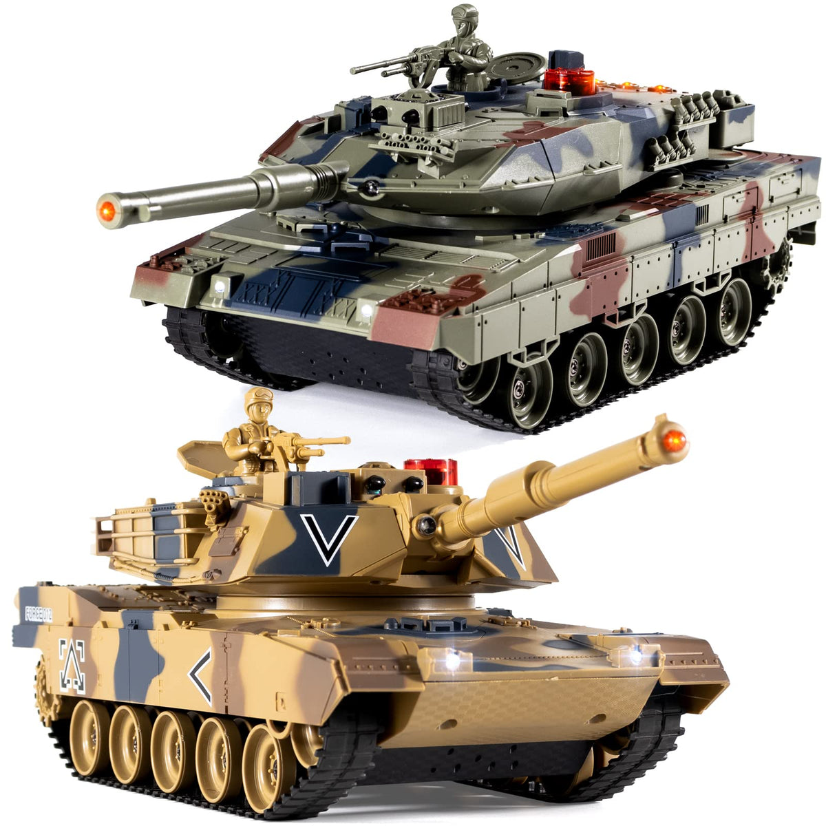 Supdex 1/24 RC Battle Tank M1A2 in action with realistic detailing for immersive play