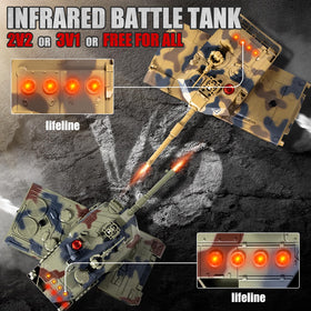 Supdex 1/24 RC Tank rear view showing rugged chassis for outdoor fun
