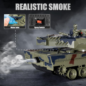 Supdex 1/24 RC Tank smoke feature enhances immersive battle gameplay