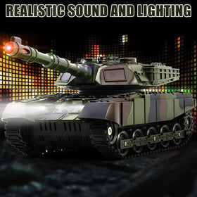 Supdex 1/28 RC Battle Tank built-in lights for dark room battles