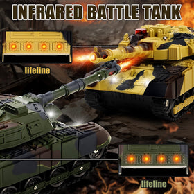 Supdex 1/28 RC Battle Tank turret rotates 330 degrees for agile play