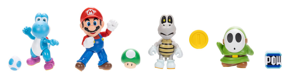 Super Mario 4-Inch Mario figure front view, ideal for display and posing