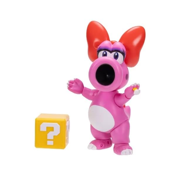 Super Mario Birdo with Question Block accessory for display and imaginative play.
