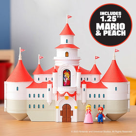Super Mario Bros Mushroom Kingdom Castle interior opened for dramatic play