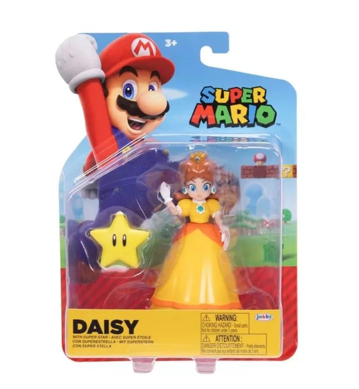 Super Mario Daisy figure with yellow star for display or imaginative play.