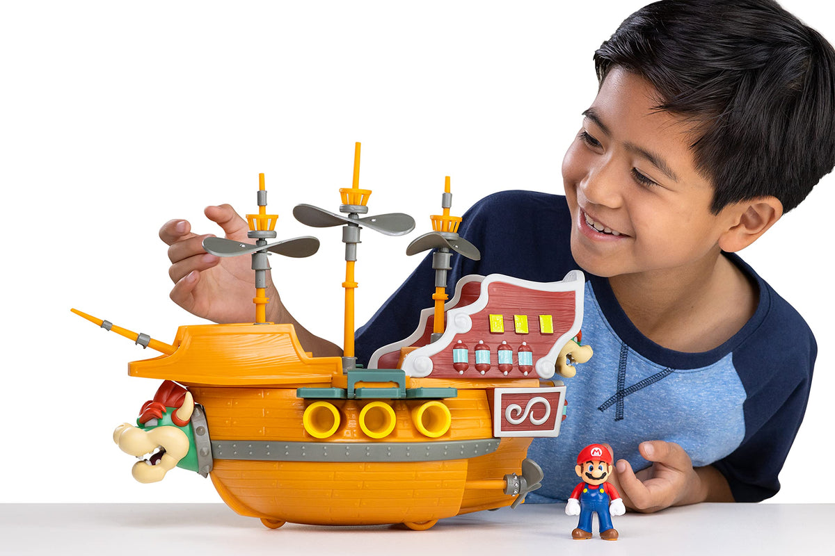 Super Mario Bowser's Airship cannons ready for pretend battles and action.