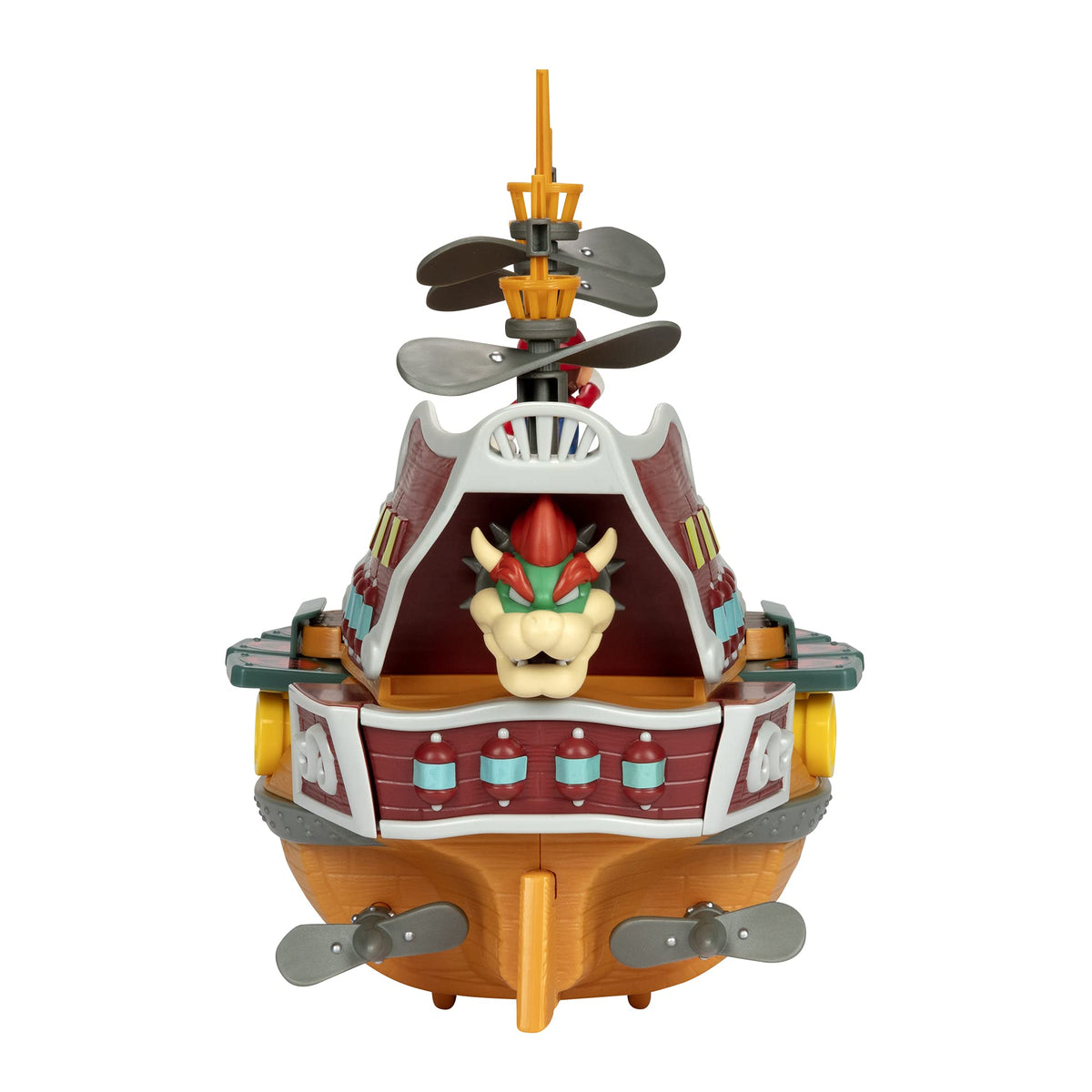 Airship opens to store figures for quick organization during play.