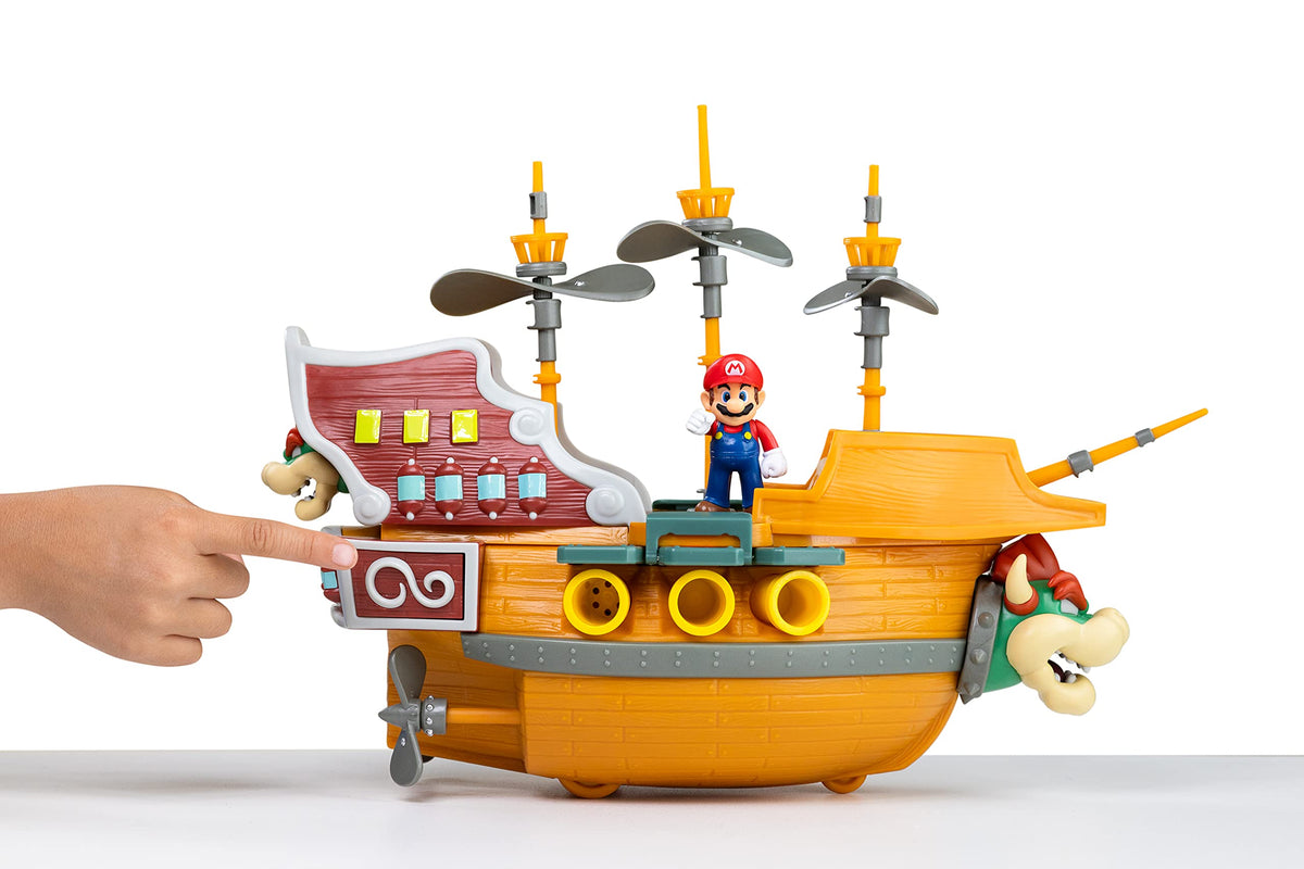 Super Mario Airship rotating propellers spin for dynamic play scenes.