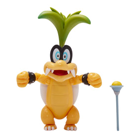 Super Mario Iggy Koopa 4-inch poseable figure with wand for imaginative play and display