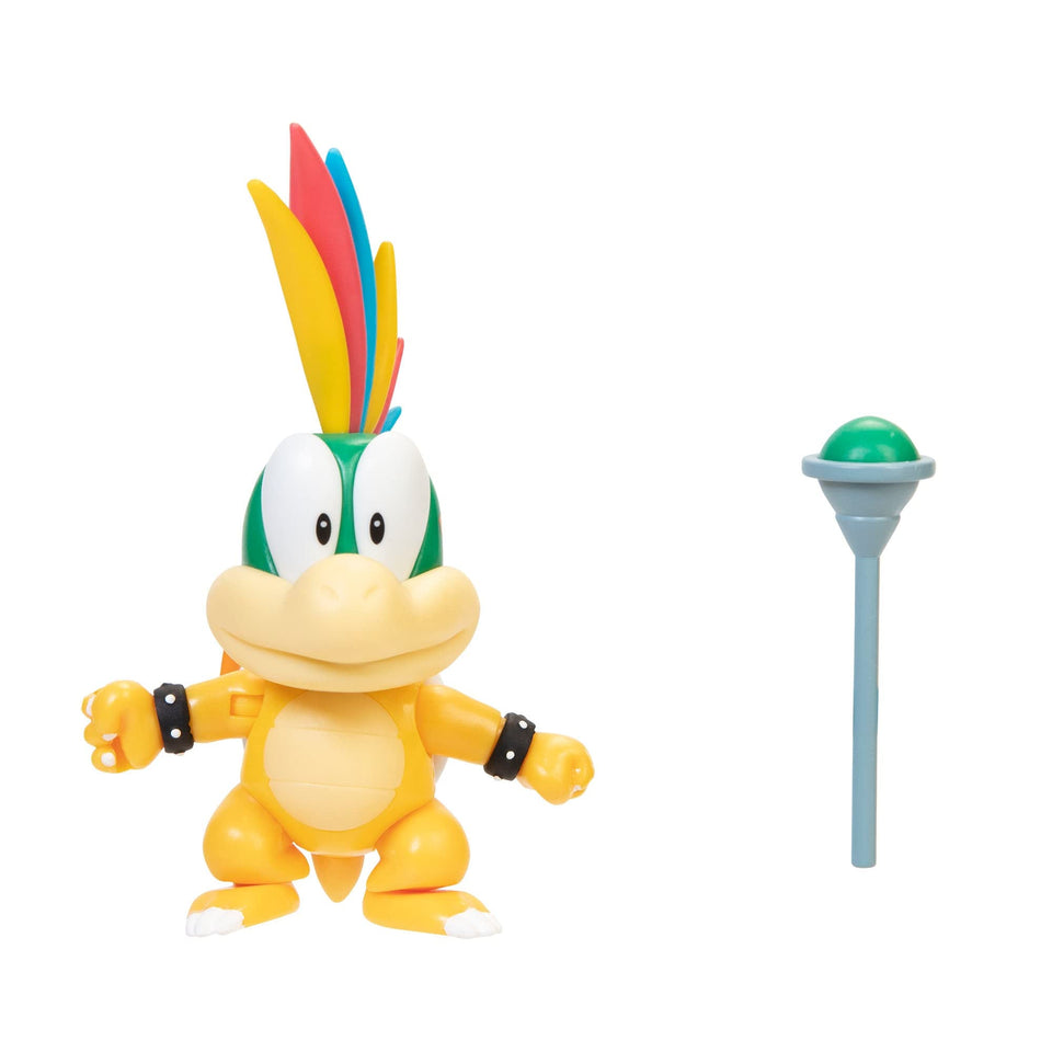 Super Mario Lemmy Koopa 4-inch figure with ball accessory for imaginative play.