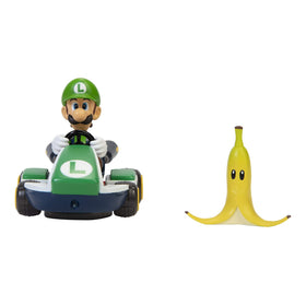 Super Mario Spin Out Luigi racer, 360 spins, for action-packed play sessions.