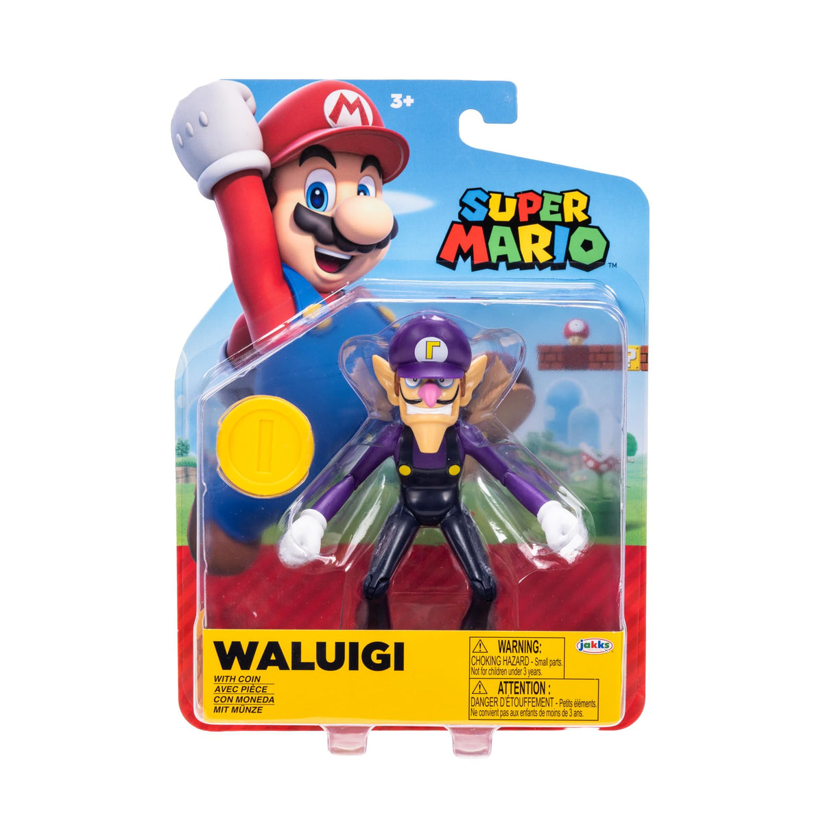 Super Mario Waluigi secret power-up accessory included for imaginative play.