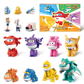 Super Wings 14-pack transforming toy pack for imaginative play sessions