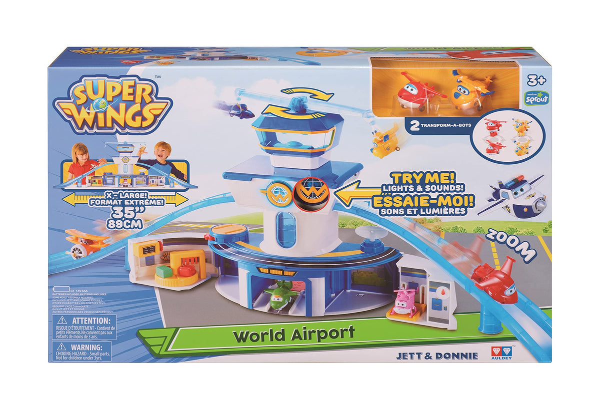 Super Wings boarding area invites shared imaginative play.