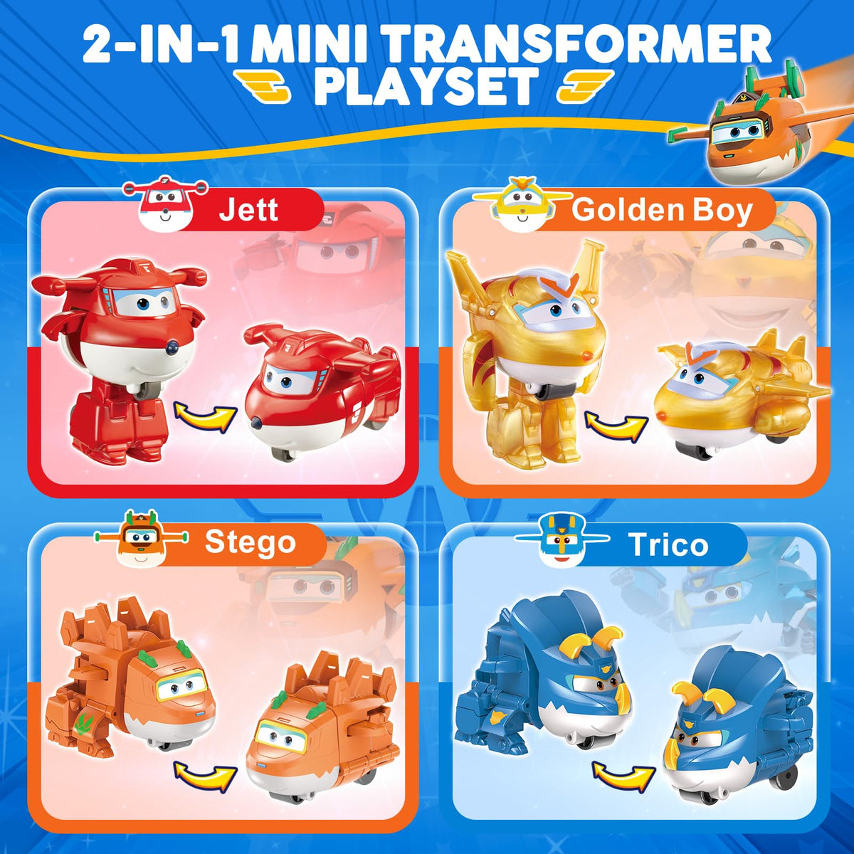 Super Wings Dizzy 2-inch figure for dynamic transformation adventures