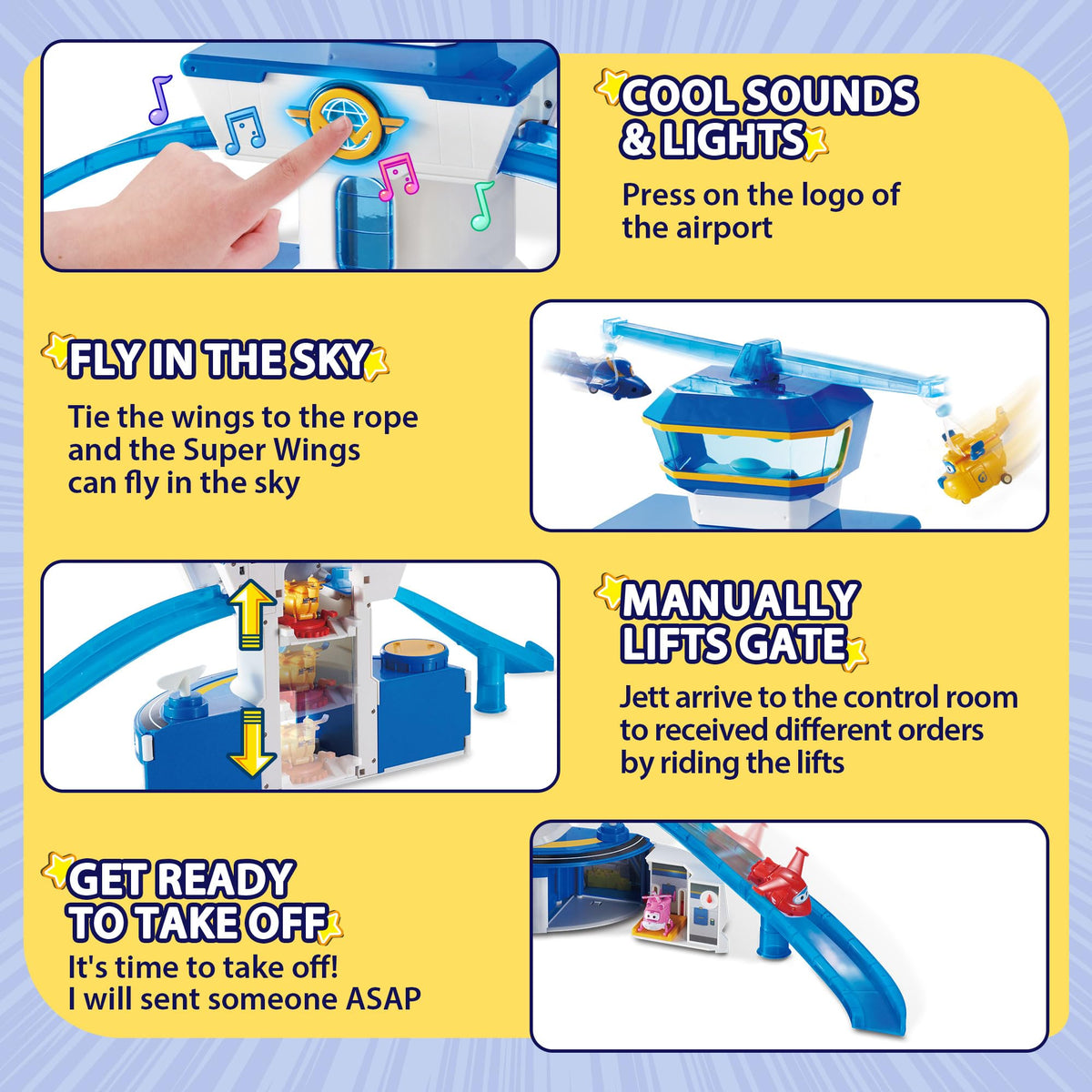Super Wings Donnie figure transforms for action-packed pretend missions.