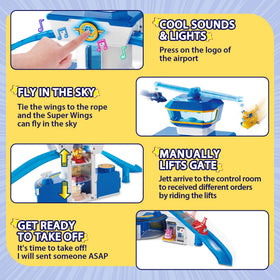 Super Wings Donnie figure transforms for action-packed pretend missions.