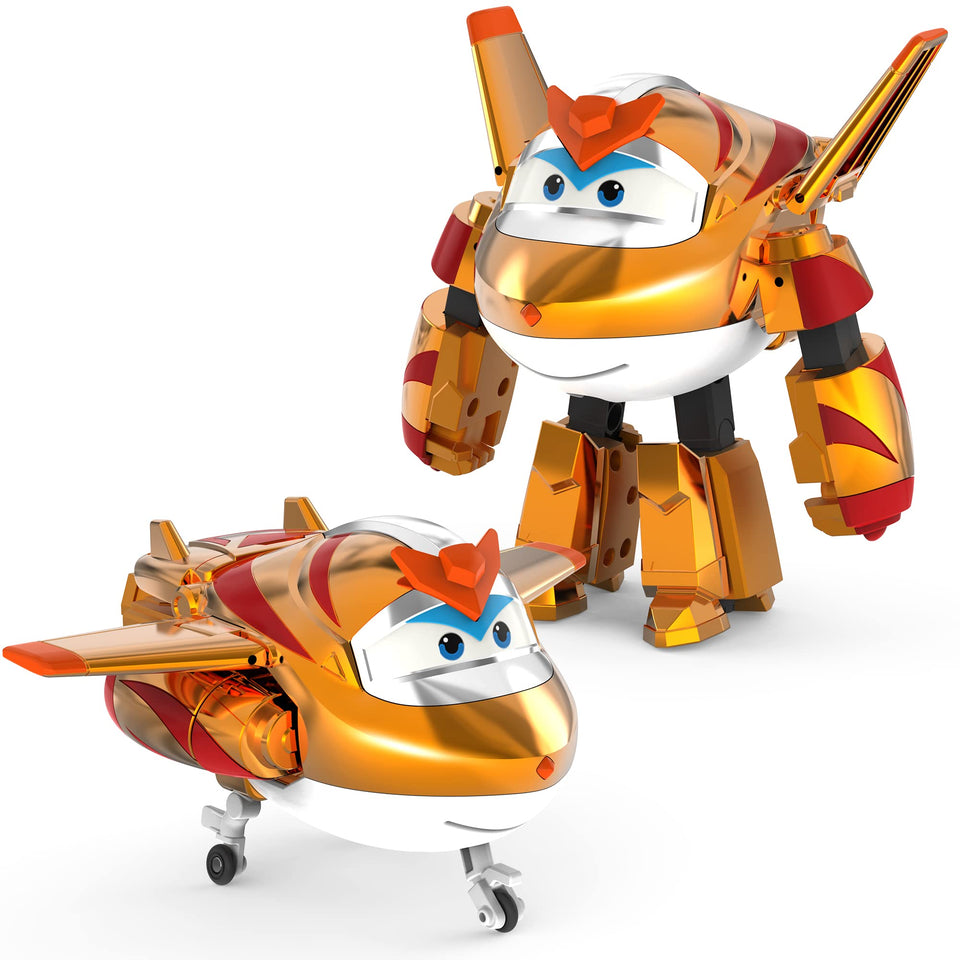 Super Wings Golden Boy plane ready for imaginative flight and adventure play.