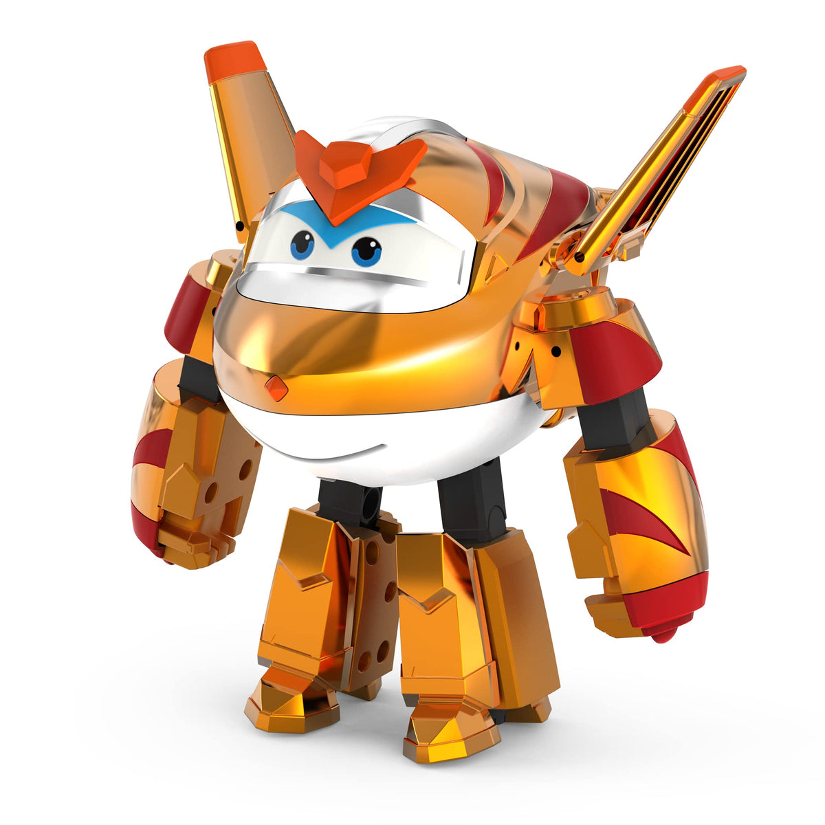Golden Boy transforming into a robot in quick, hands-on play.