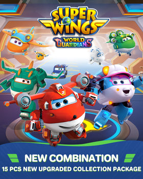 Super Wings jet transforming toy image highlights quick 3-step conversion from plane to bot.