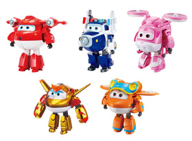 Super Wings Jett transforming plane to robot for imaginative play and skill building