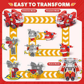Super Wings Jett's 7-inch robot side profile for action-packed play
