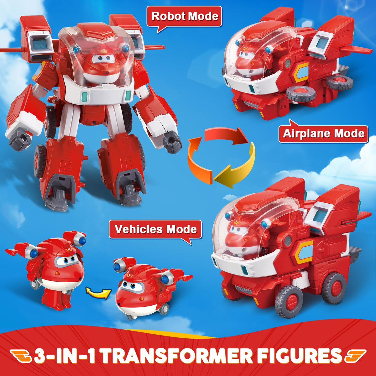 Super Wings Jett's Mecha transforming robot transformation sequence fuels storytelling