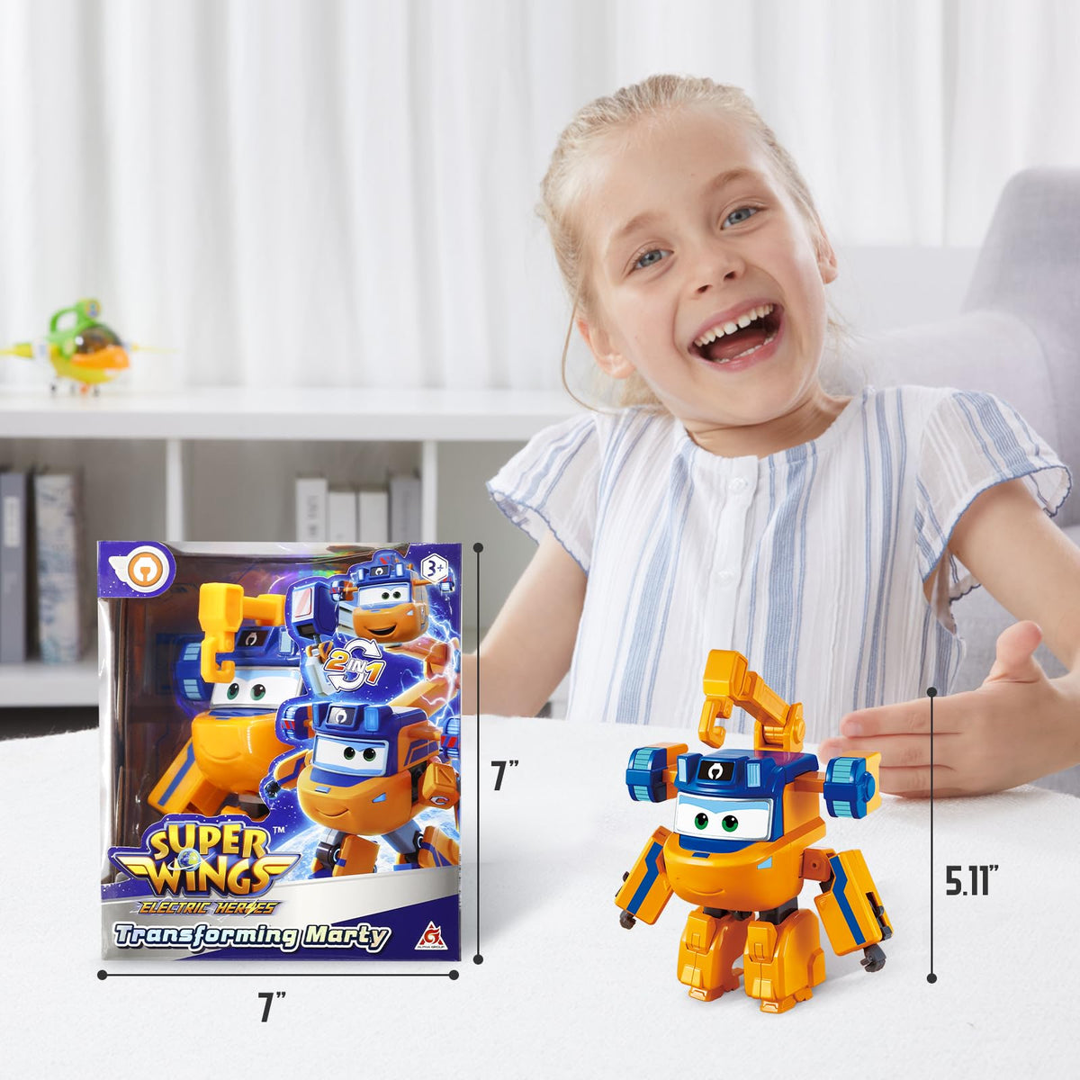 Ideal gift for ages 3 to 7, blending action with imaginative play.