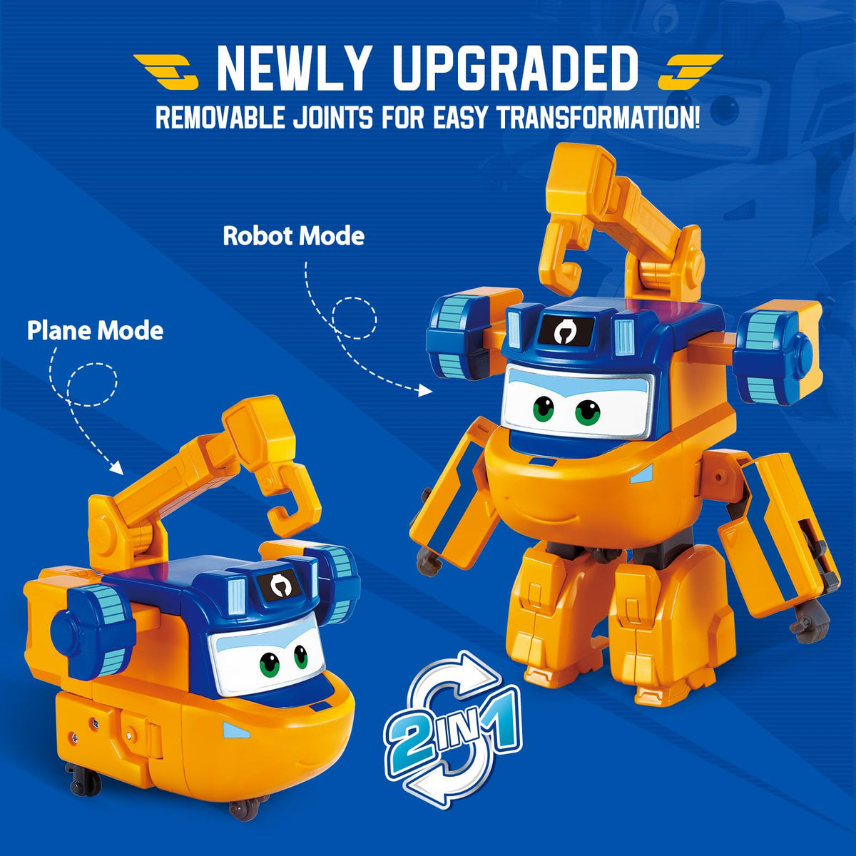 Marty transitions to rescue robot mode, inspiring problem-solving and fine motor use.