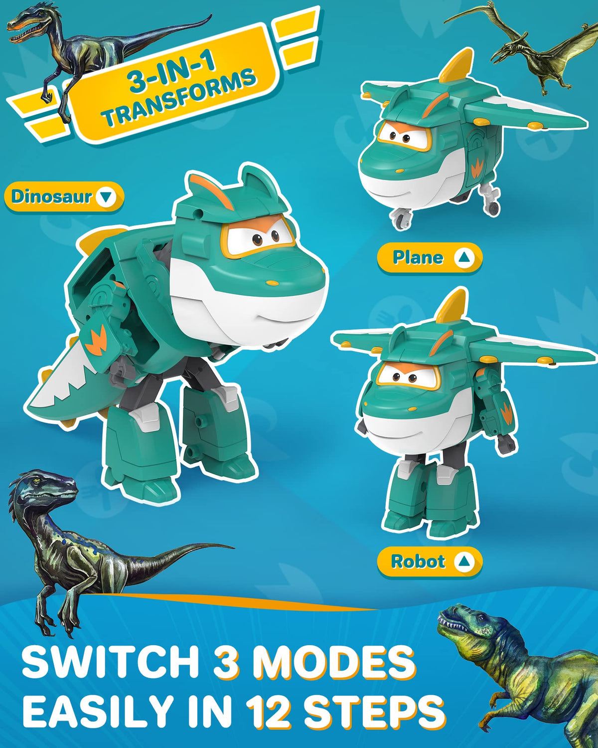 Super Wings Tino movable joints image—lets kids pose for action-packed scenes.