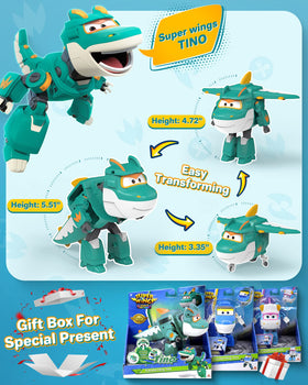 Super Wings Tino safety ABS material image—durable, smooth edges for little hands.