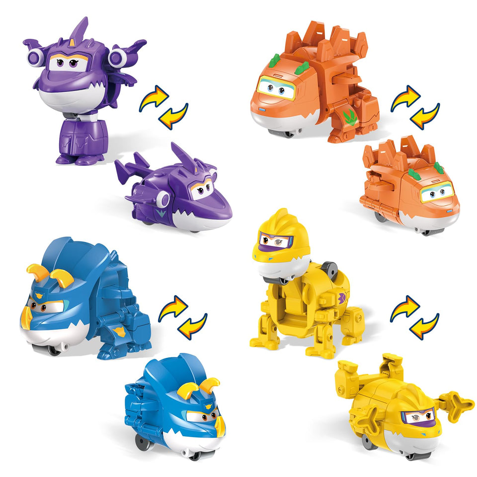 Super Wings Sally transform-a-bot figure ready for imaginative play and teamwork.